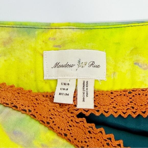 Anthropologie Meadow Rue River School A Line Pencil Skirt Vibrant Landscape 2 - Picture 6 of 6